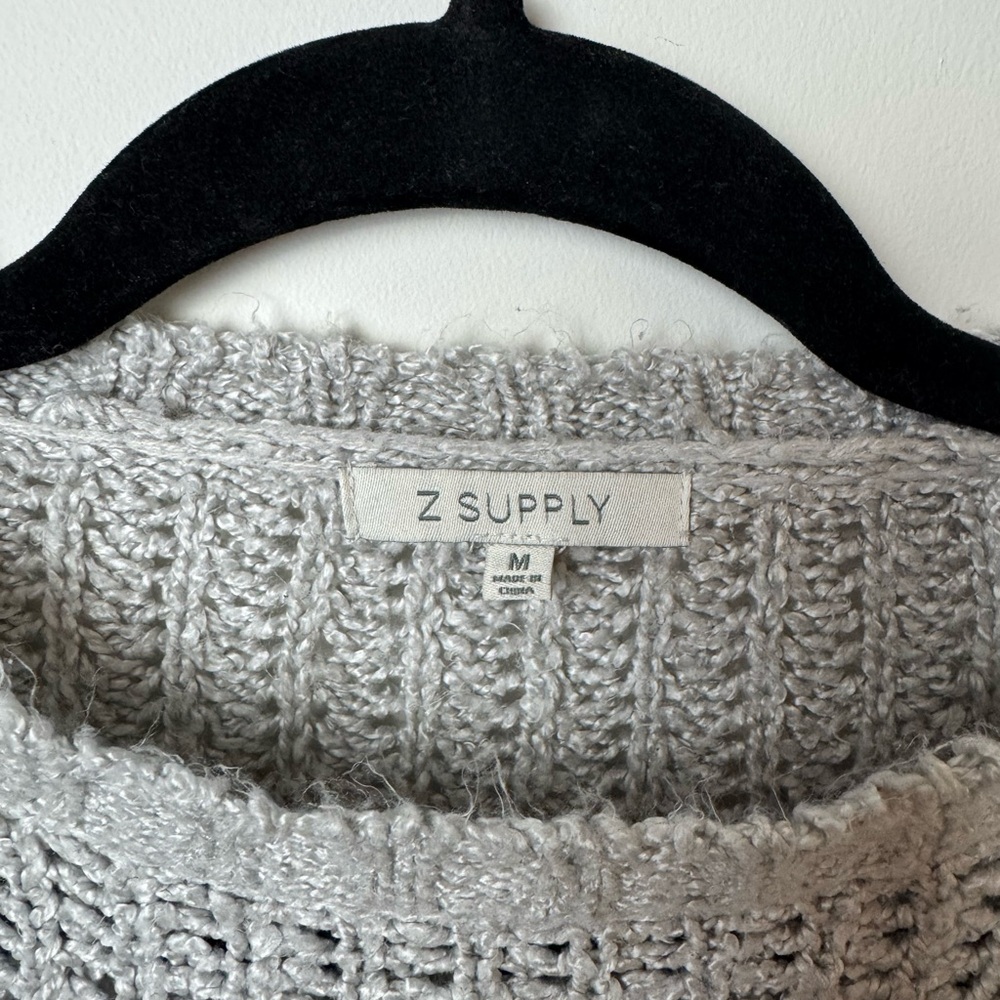 Z Supply Lightweight Gray Knit Sweater